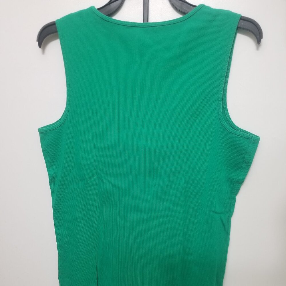 green cotton Kim Rogers XL tank top - Picture 2 of 3
